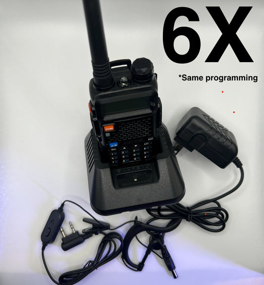 6 Pack Custom pre-programed Emergency HAM Radios